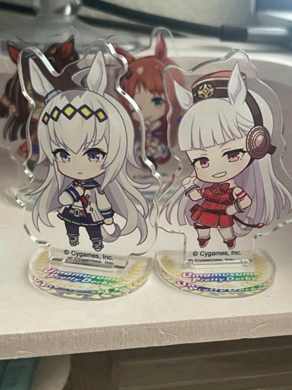 Gold Ship and Oguri Cap Acrylic Standees